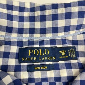 Imperfect Polo Ralph Lauren cotton long sleeve button down non iron shirt 2XB/2G